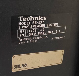 Technics SB-EX7 Altavoces Negros
