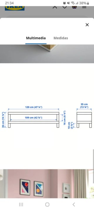 Mueble TV Lack Ikea Blanco