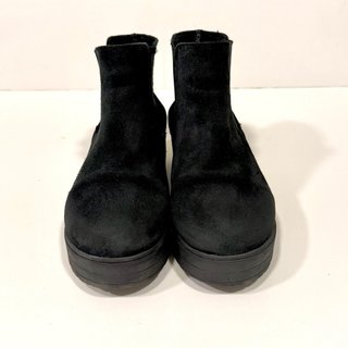 Talla 36 - Botines negros de ante plataforma