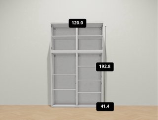 Mueble IKEA BESTÅ 3 módulos puertas