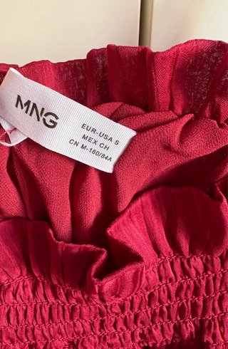 Top tirantes burdeos Mango Talla S