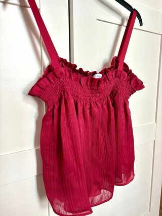 Top tirantes burdeos Mango Talla S