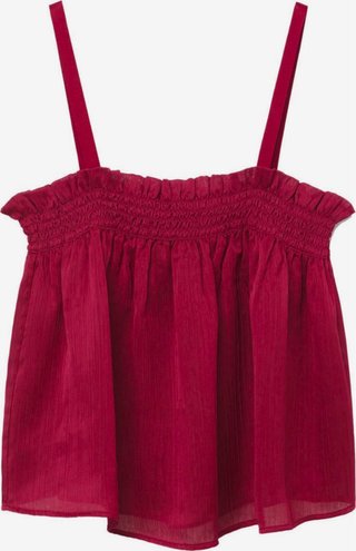 Top tirantes burdeos Mango Talla S