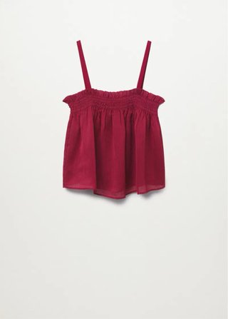 Top tirantes burdeos Mango Talla S