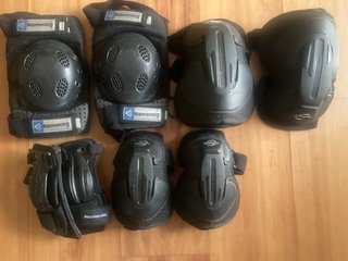 Conjunto protecciones deportivas (rodilleras, code