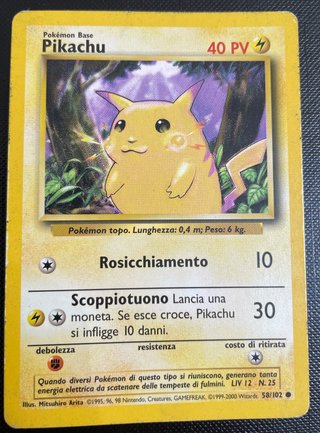 Lotto 4 Carte Pokémon Vintage Pikachu Raichu