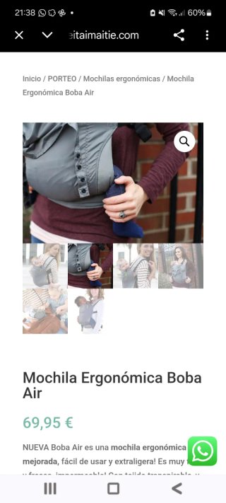Mochila Portabebés Ergonómica Boba