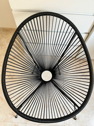 Silla Acapulco negra patas desmontables
