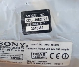 SONY KDL-EX721 1-883-300-11(1-732-438-11) DRIVERS