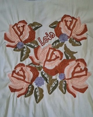 38/40, LOIS, vestido vaquero con bordados