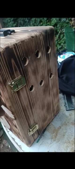 Caja transporte rapaces pequeñas