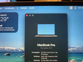 MacBook Pro i7 16GB RAM gris