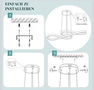 Lámpara Colgante LED ZMH con Mando