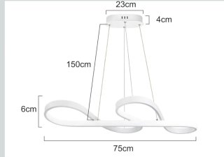 Lámpara Colgante LED ZMH con Mando