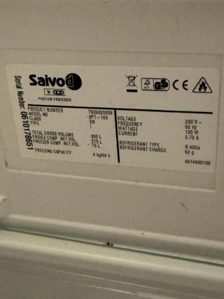 Frigorífico Saivod 2PT 163 Blanco