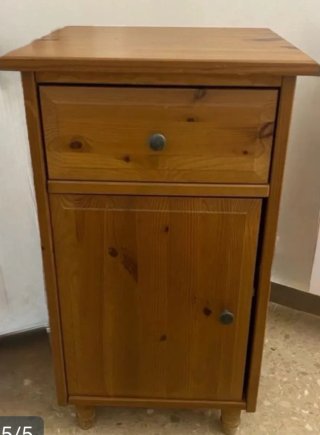 2 Mesitas IKEA Madera Cajón y Puerta