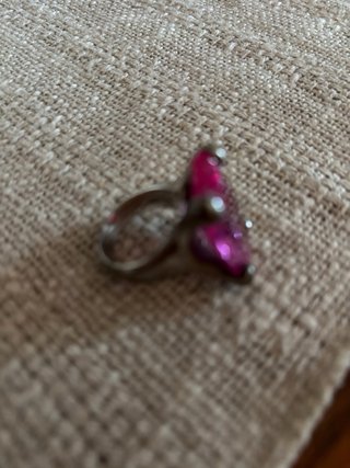 Anillo Luxenter Plata Piedra Fucsia