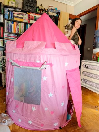 Castillo Tienda Infantil Plegable Rosa grande