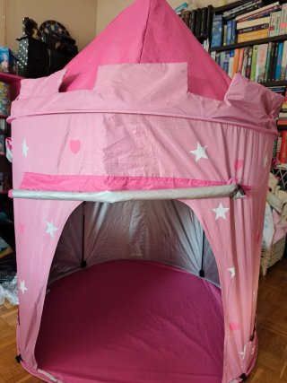 Castillo Tienda Infantil Plegable Rosa grande