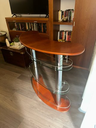 Mesa Bar Madera y Cristal