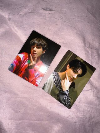 Photocards Taehyung y Jungkook BTS