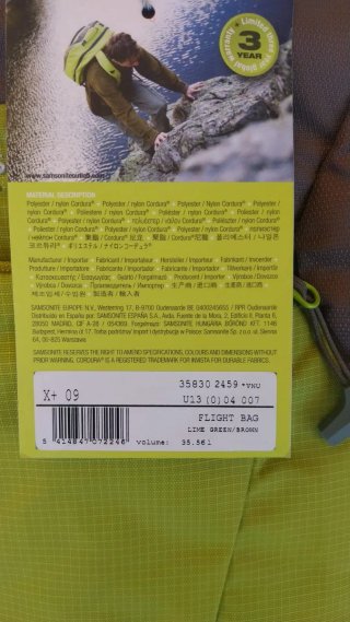 Mochila Samsonite Outlab X'09 Flight Bag