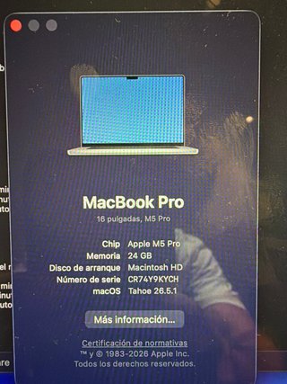 MacBook Pro 16 M5 PRO (2026) Plata