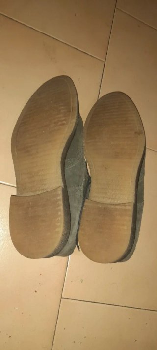 Scarpe uomo grigie pelle scamosciate anni 80