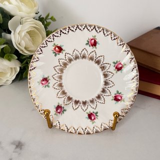 Taza y plato porcelana inglesa Rosina