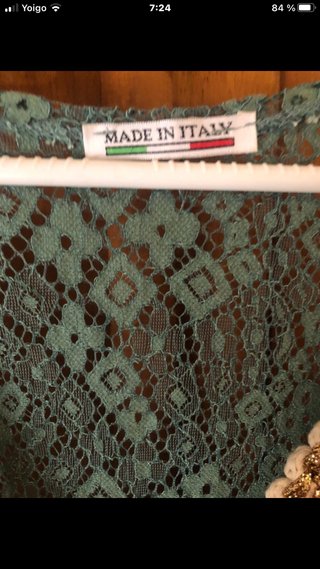 Blusa de encaje Made in Italy talla única