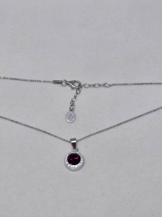 Collar Plata 925 con Circonita Morada