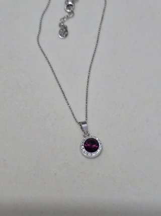 Collar Plata 925 con Circonita Morada