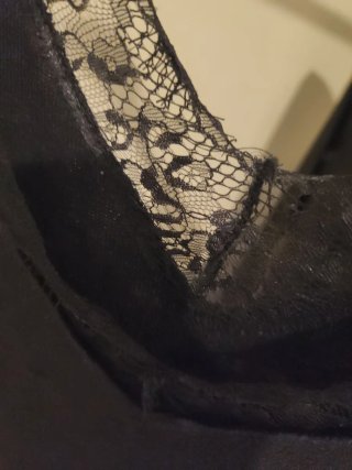 Vestido negro con encaje