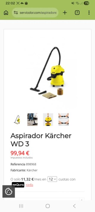 Aspiradora Kärcher WD 3