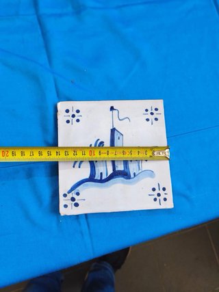 Azulejo réplica pintado à mão