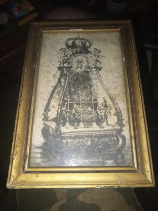 Antigua estampa Virgen de los Remedios