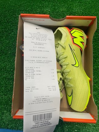 Nike Zoom Vapor 16 Pro FG Verde Naranja talla 33,5