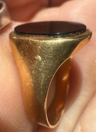 Anillo Sello Oro 1958 Ónix Negro 4,1g