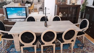 Sillón de comedor tapizado floral