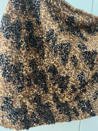 Falda Zara lentejuelas animal print M