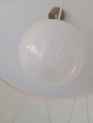 Lámpara de techo pantalla blanca y gris