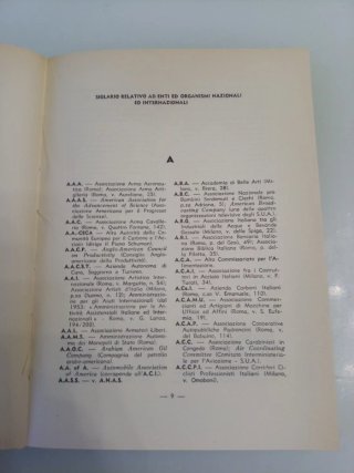 Il libro delle sigle e delle Abbreviazioni 1953