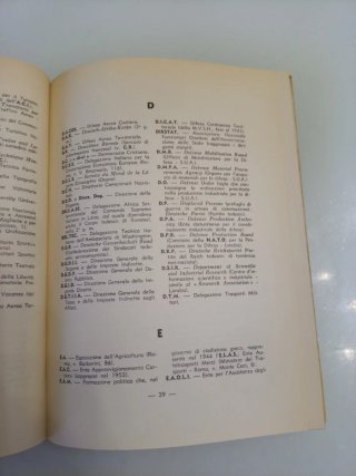 Il libro delle sigle e delle Abbreviazioni 1953