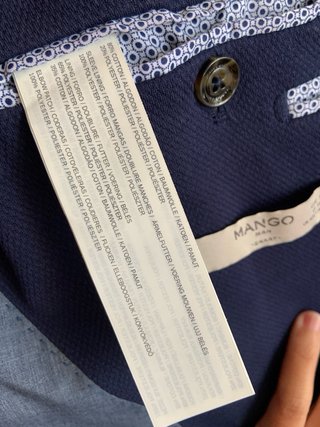 Blazer Mango Azul Marino con Coderas