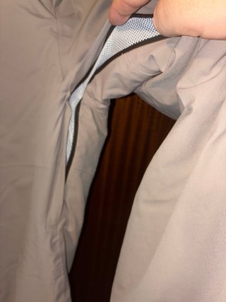 Pantalones de esquí beige con bolsillos