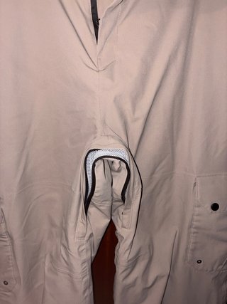 Pantalones de esquí beige con bolsillos