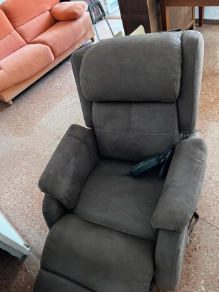 Sillón relax tela marrón