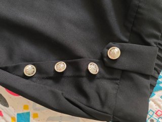 Pantalón negro talla grande mujer