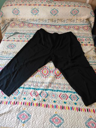 Pantalón negro talla grande mujer