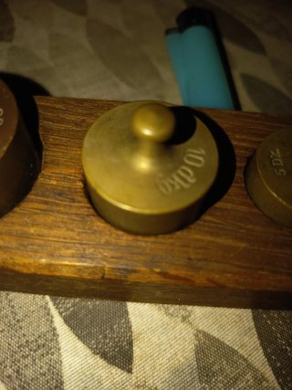 Taco de pesas antiguo